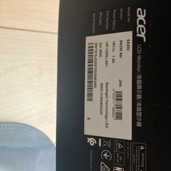 acer   PCモニター　23インチ　2021年購入の画像