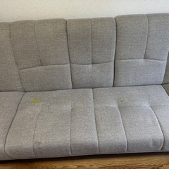【無料】ニトリ ソファベッド（シングルサイズ・ライトグレー）の画像