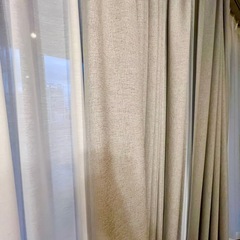 （美品！）ドレープカーテン＋レースカーテン 194cm X 252 cmの画像