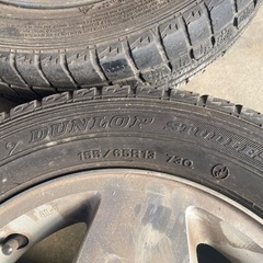 155/65R13 スタッドレスタイヤ4本セット　スズキ純正アルミホイールの画像
