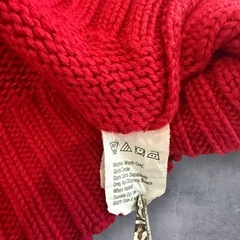CHAPS 刺繍ロゴ ラルフローレン コットンニットセーター レッド XL相当の画像