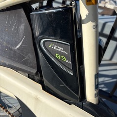 電動アシスト自転車 チャイルドシート付き 充電器あり　後輪タイヤパンクの画像