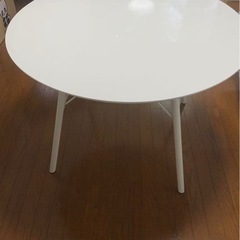 白　ダイニングテーブル   円形の画像