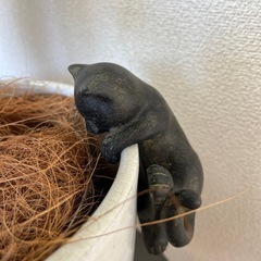 　猫　2体セット　ガーデンアクセサリーの画像