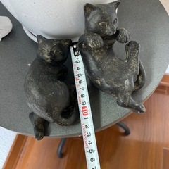 　猫　2体セット　ガーデンアクセサリーの画像