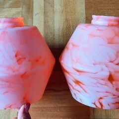 貴重アンティーク・硝子電球カバー💡　レトロ可愛い💗　　Hana🌸　の画像