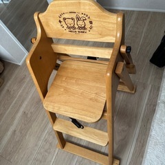 木製ベビーハイチェア テーブル付き ナチュラルカラーの画像