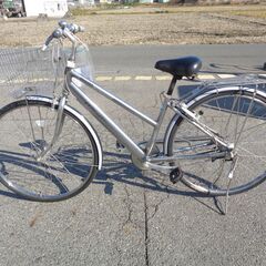 ブリジストン　アルベルト　内装5段　通勤・通学に　軽快車　シルバー　２7インチ【273】の画像