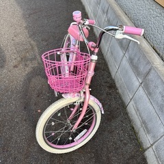 メゾピアノ 自転車 女の子 ピンク 玉なし 18インチ の画像