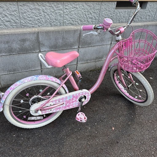 メゾピアノ 自転車 女の子 ピンク 玉なし 18インチ (ゆうり) 錦の