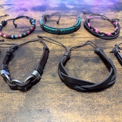 🔗✨【未使用】革ブレスレット 9点セット メンズ/ユニセックス✨の画像
