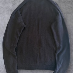 CHAPS 刺繍ロゴ ラルフローレン コットンニットセーター ネイビー XL相当の画像