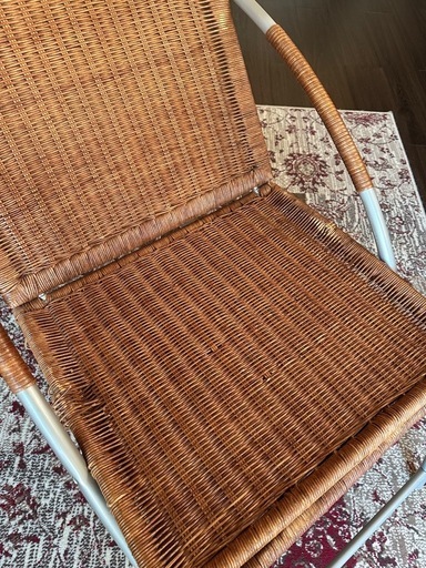 ラタン リクライニングチェア (K) 百合ヶ丘の椅子《座椅子》の中古