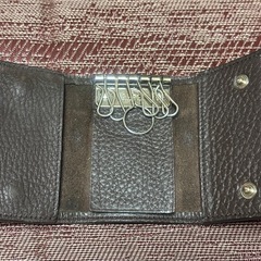 GUCCI グッチ6連キーケース　シボ革　ブラウン　茶美品の画像