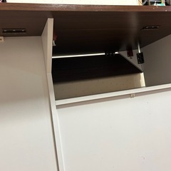 【年末セール】収納付き　ダイニングテーブル(両サイド折りたたみ)の画像