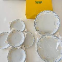 山本寛斎　花模様　小皿5枚・大皿2枚セットの画像