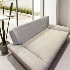 ソファ　ブライト2P　　ゆったり座面　　2人掛け　　グレー　ソファーベットの画像