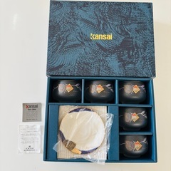 新品未使用　山本寛斎　KANSAI　YAMAMOTO　グラス　小皿(茶托)の画像