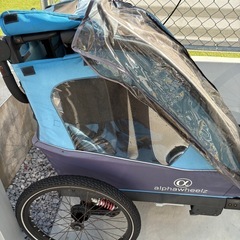 チャイルドトレーラー、自転車の画像