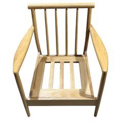 一人掛けソファ オーク材 楢材 北欧風 東京インテリア クッション取外し可★S3559Aの画像