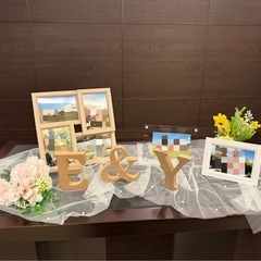 ウェディング　ウェルカムスペース、ウェルカムボード額縁の画像