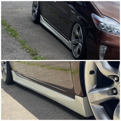 30 プリウス 社外　サイドステップ エアロ 未使用 パールホワイト ZVW30 ZVW35の画像