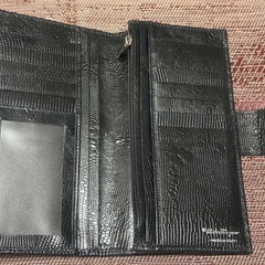 極美品　Ferragamo フェラガモ ガンチーニ 長財布 黒 クロコ型押しの画像