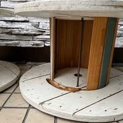 元バーガー店使用｜電線ドラムDIYテーブル｜西海岸・カフェ風｜存在感◎の画像