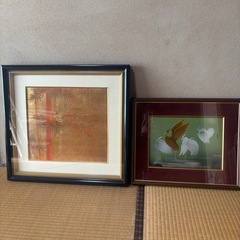 美術品　彫金絵画　60×56㎝　2点