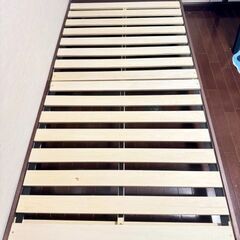 美品！シングルベット（コンセント付）ダークブラウン　お引き取りのみの画像