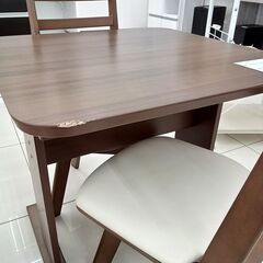 ★リユースのサカイ日立店★HJ8655 NITORI ダイニングセット ブラウン H70×D70×W70 クリーニング済み の画像