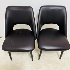 ダイニングチェアー　破れあり　4脚セット　椅子　イス　いす　チェアー　ソフトレザー　の画像