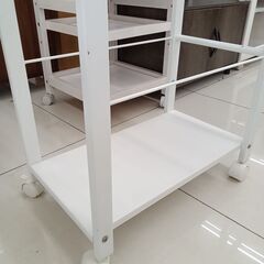 ★リユースのサカイ日立店★HJ8657  ワゴン（キャスター付き） ホワイト H85×D50×W30 クリーニング済み の画像