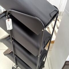 ★リユースのサカイ日立店★HJ8658  キャスター付きゴミ箱 ブラウン/ブラック H117×D41×W33 クリーニング済み の画像