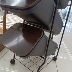 ★リユースのサカイ日立店★HJ8658  キャスター付きゴミ箱 ブラウン/ブラック H117×D41×W33 クリーニング済み の画像