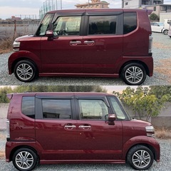 車検2年付！コミコミ価格🚗平成28年式ホンダN-BOXカスタムSSパッケージ！後期型！両側パワースライドドア　衝突軽減ブレーキサポートシステム　プッシュスタート　ETC シートヒーター　シートクーラー　電動格納ミラー　リアサンシェード　Bluetooth リアテーブル　タイミングチェーン式エンジン　ディーラー車の画像