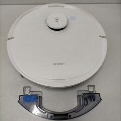 美品 ECOVACS エコバックス DEEBOT ロボット掃除機 自動ゴミ収集ステーション付き 純正抗菌ダストバッグ付 ホワイト お掃除ロボット 全自動 吸引 清掃 家電　251217-2Tの画像