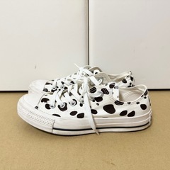 コンバース オールスター ローカットスニーカー(ダルメシアン柄白×茶)の画像
