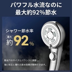 手元止水付！シャワーヘッド マイクロナノバブル 節水 うるおい ミスト の画像