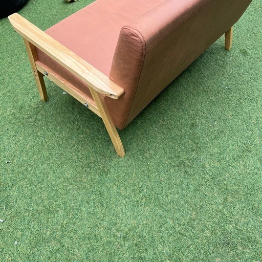 2人掛け ソファ 幅113cm ウッドフレーム 北欧風 シンプル