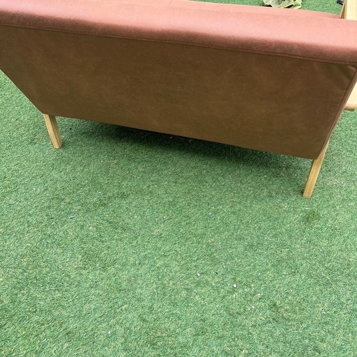 2人掛け ソファ 幅113cm ウッドフレーム 北欧風 シンプル