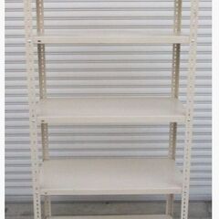 スチールラック　メタルシェルフ　スチール棚　5段　収納ラック　オープンラック　メタルラック　収納棚　アイボリー　668ZSの画像