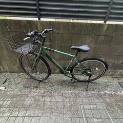 クロスバイク　前カゴ付きの画像