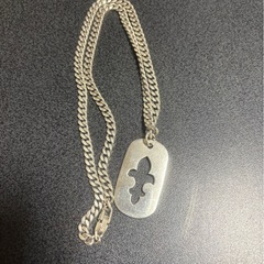 クロムハーツ カットアウト フレアラージ ドッグタグ ネックレスストラップの画像