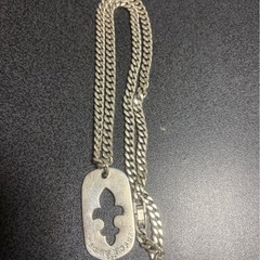クロムハーツ カットアウト フレアラージ ドッグタグ ネックレスストラップの画像