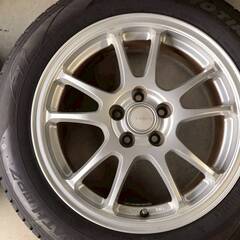 ☆バリ溝ノーマルタイヤ☆ エコフォルム 16インチ 6.5J PCD100 5穴 ET45 ハブ径約74 TOYO トランパス mp7 195/60R16 2023年 4本　プリウス カローラスポーツ ツーリングYS236の画像