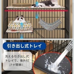 猫ケージ 猫用ケージ 猫ハウス （サイズ：85x60x175cm、シルバーブラック） 室内用猫のゲージ 大きめ動物大型猫用 多頭飼い猫 移動便利 組立簡単 取り外し可能なペット用品 梯子 コンパクト おしゃれの画像