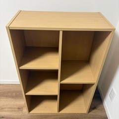 木製カラーボックス　本棚の画像