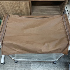 【リサイクルサービス八光】幅67㎝　カバー付き　スラックスハンガーラック　ブラウンの画像