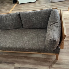 【美品・1年使用】ダイニングテーブル＋L字ソファ／無垢材／引き取り限定 の画像